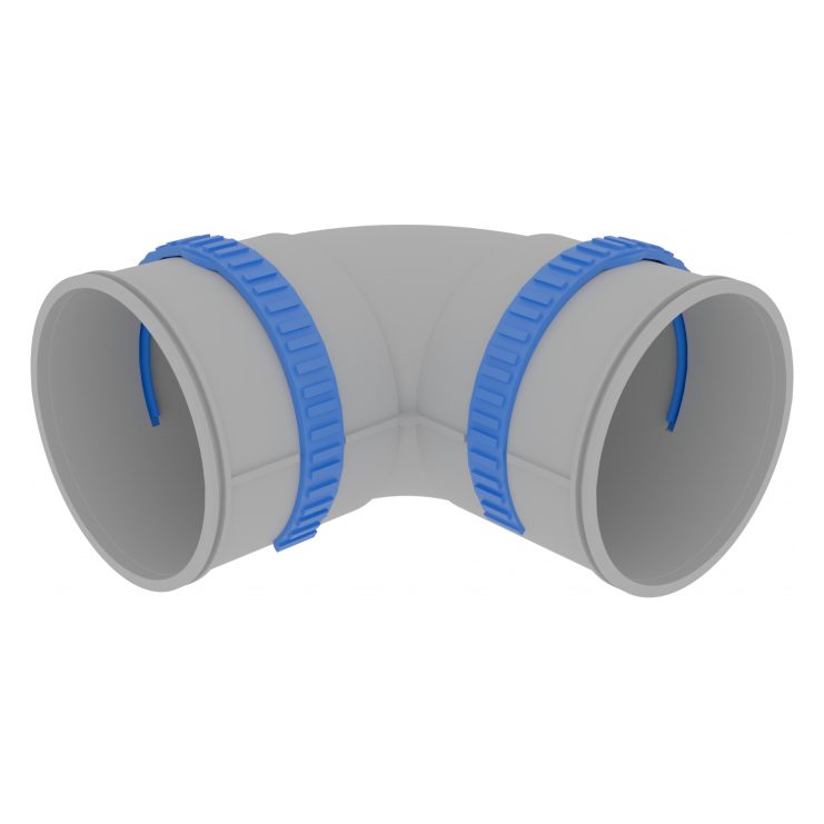 СПВ ПЭ От90°-75 угол из АБС-пластика для СПВ ПЭ D75, 90°