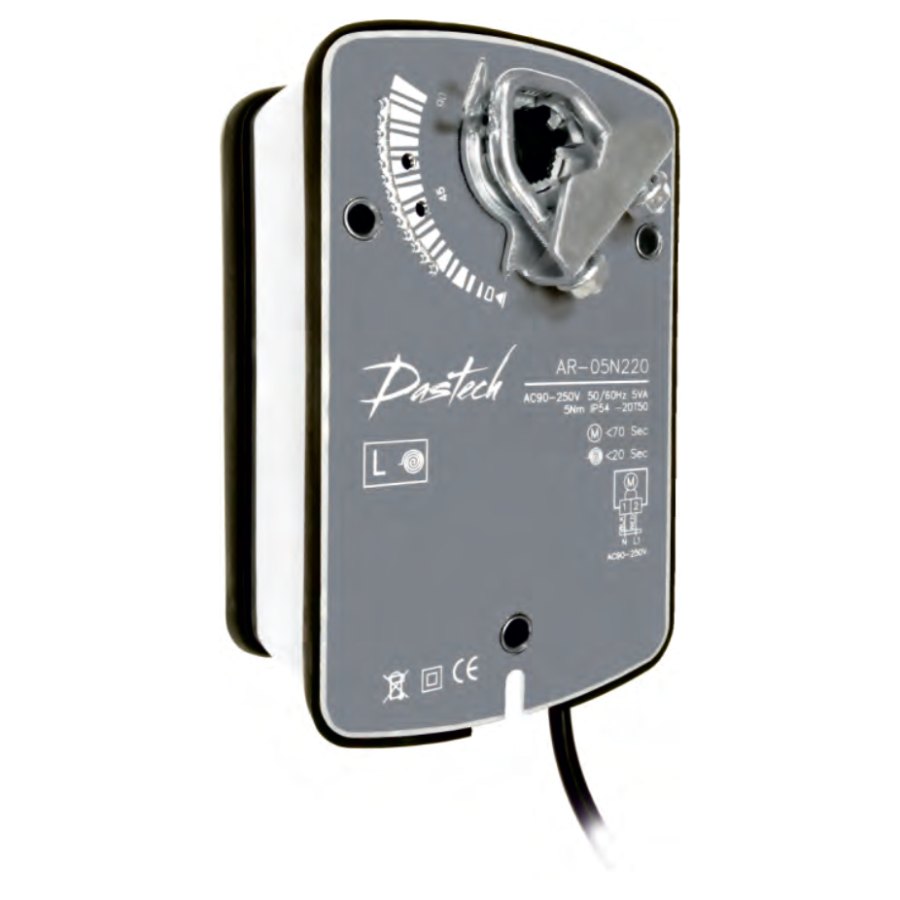 Электропривод Dastech AR-05N24-R 5 Н·м, 24 В, 0–10 В, с возвратной пружиной