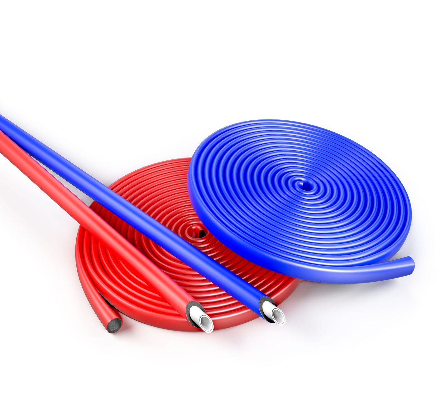 Трубка теплоизоляционная Energoflex Super Protect 22×20 мм, 2 м, красный, синий